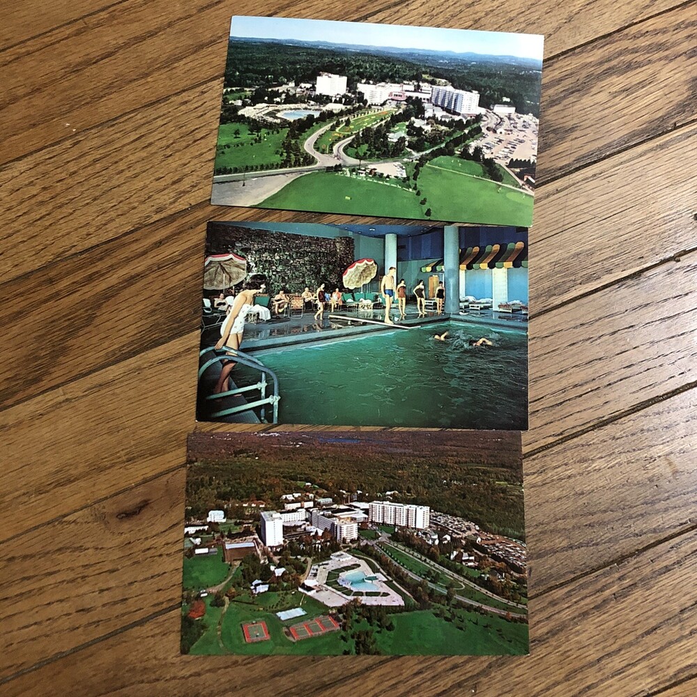 3 VTG Postcards Concord Hotel Kiamesha Lake Borscht Belt Catskills NY Unposted